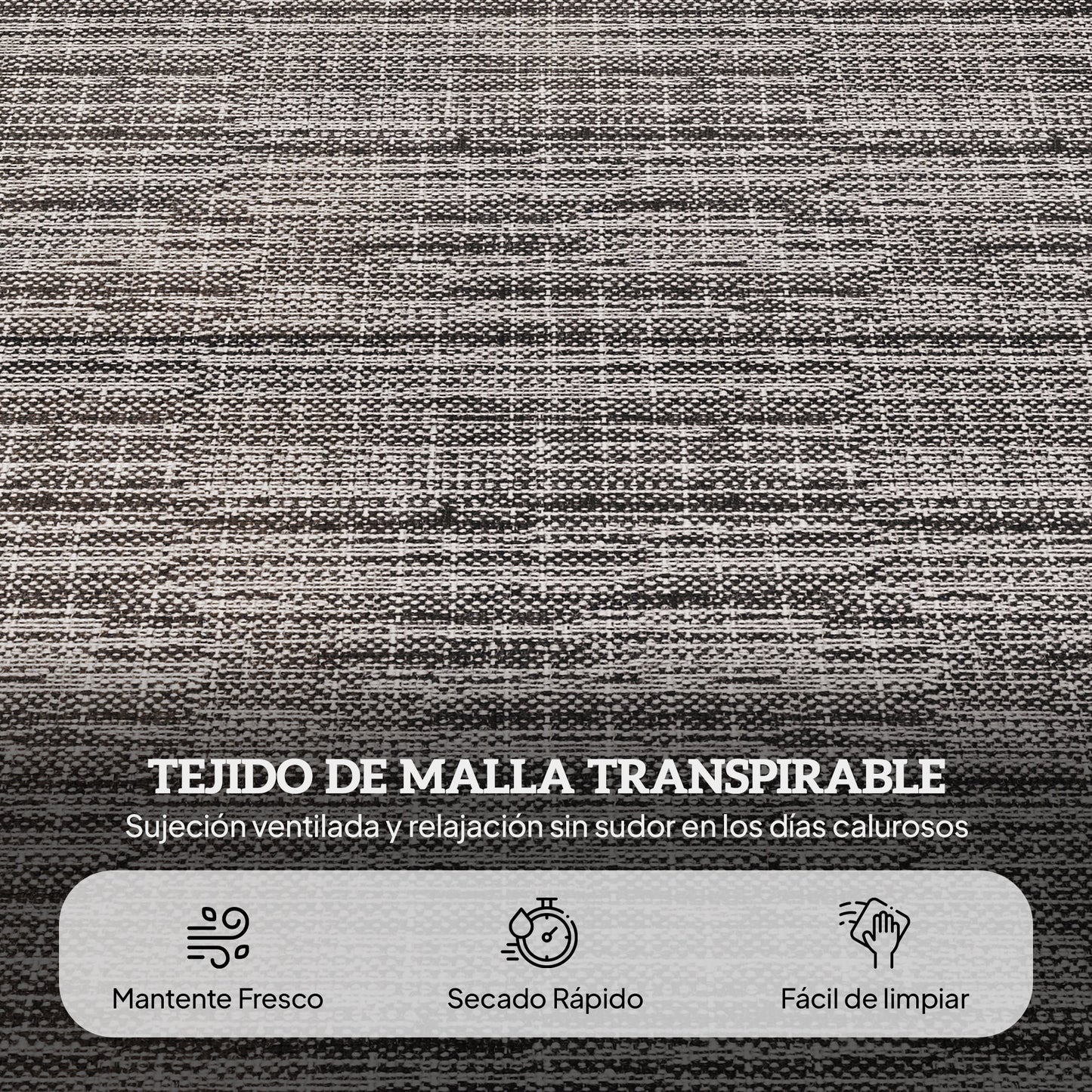 Outsunny Tumbona Plegable Con Orificio De Lectura 145x72x89 Cm Gris_5