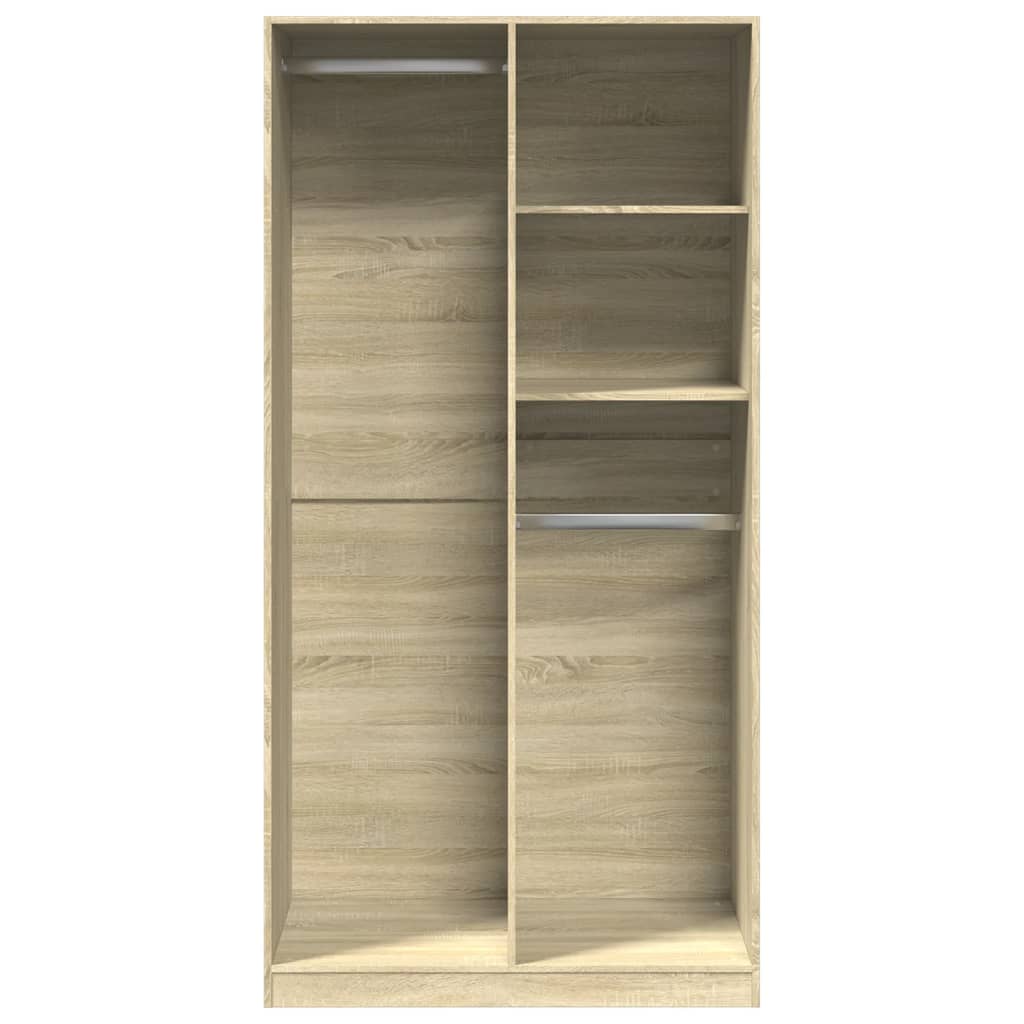 Armario Madera Contrachapada Color Roble Sonoma 100x50x200 Cm_3