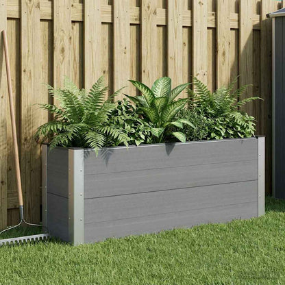 Arriate Elevado Gris 100 X 30 X 72 Cm Wpc Y Aluminio_1