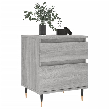 Mesita De Noche 2 Uds Madera Ingeniería Gris Sonoma 40x35x50 Cm_1