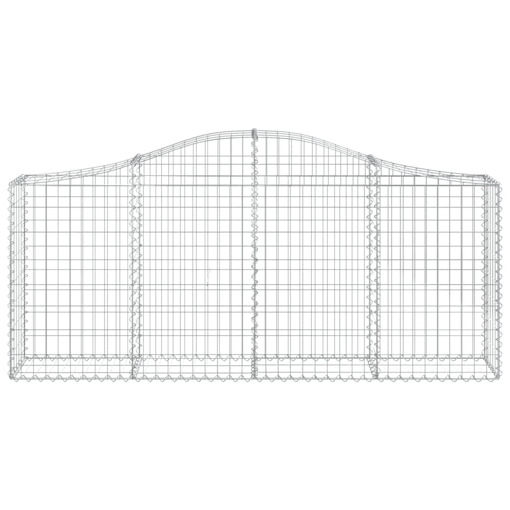 Cestas De Gaviones 12 Uds Forma De Arco Hierro 200x30x80/100 Cm_3