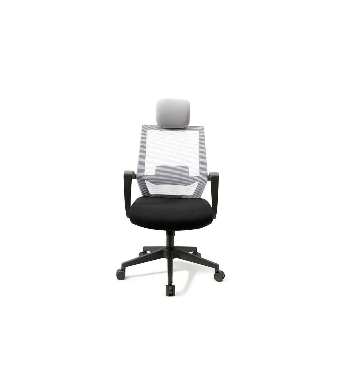 Silla Despacho Giratoria Elevable Acabado Negro/gris 63 Cm(ancho) 117-124 Cm(altura) 51cm(_0