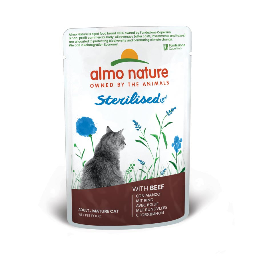 Almo Gato Pouch 70gr Esterilizado C/buey_0