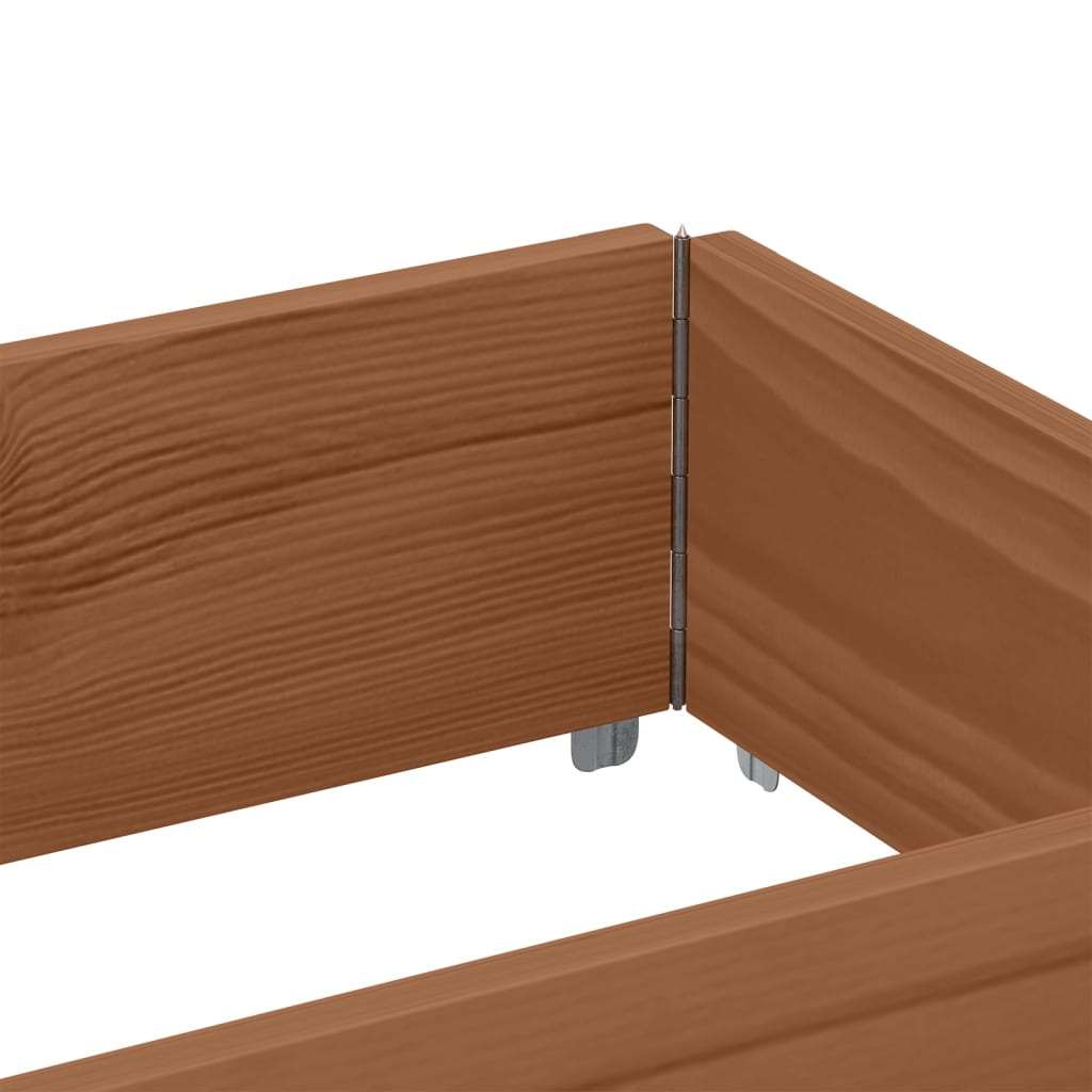 Jardinera De Madera Maciza De Pino Marrón 150x50 Cm_4