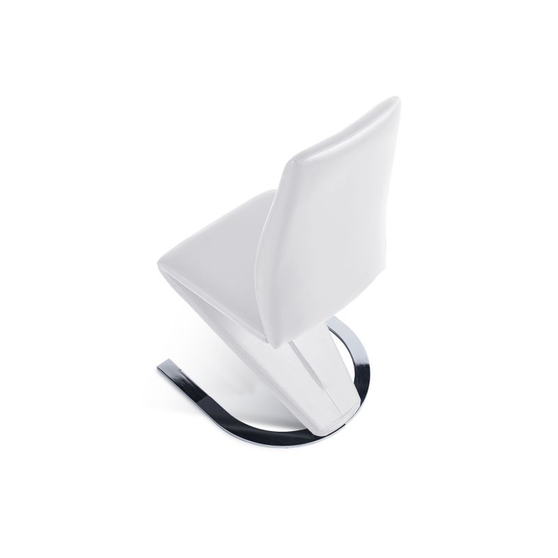 Pack 2 Sillas De Comedor Rin Símil Piel Tejido, Blanco, 58 X 96 X 40,5_4