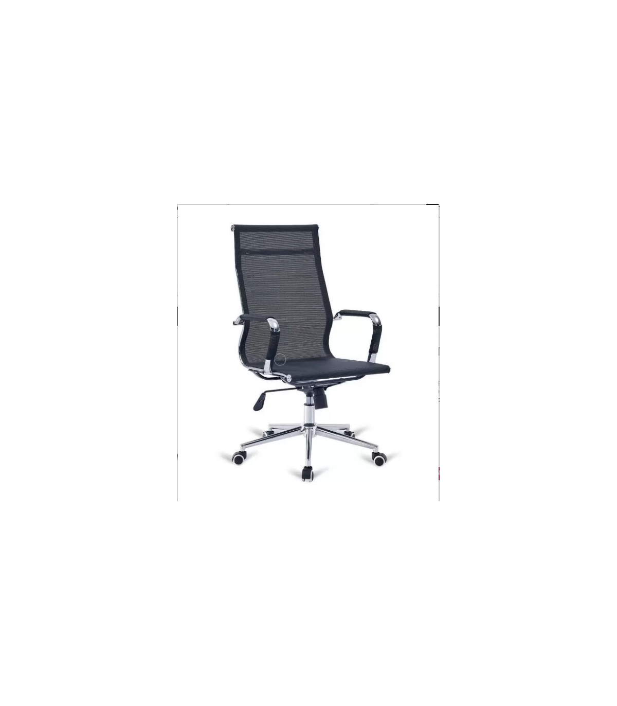 Silla De Oficina Niza Alta Con Malla, Altura Regulable Acabado En Negro. 54cm(ancho ) 101/_0