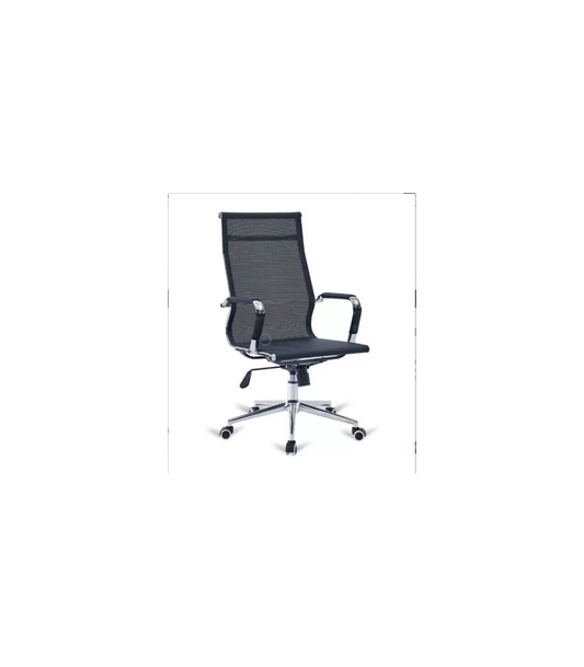 Silla De Oficina Niza Alta Con Malla, Altura Regulable Acabado En Negro. 54cm(ancho ) 101/_0
