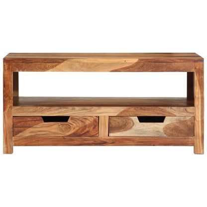 Mesa De Centro De Madera Maciza De Acacia 84x49x40 Cm_0