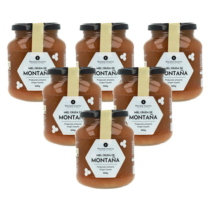 Pack 6x Miel Cruda de Montaña Planeta Huerto 500 g