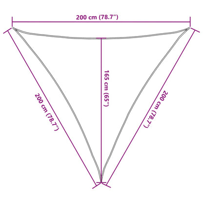 Vidaxl Toldo De Vela Poliéster Oxford 100% Gris Claro 2x2x2 M_2