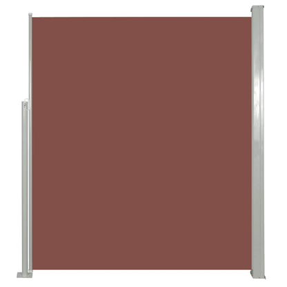 Vidaxl Toldo Lateral Retráctil De Jardín Marrón 100x500 Cm_0