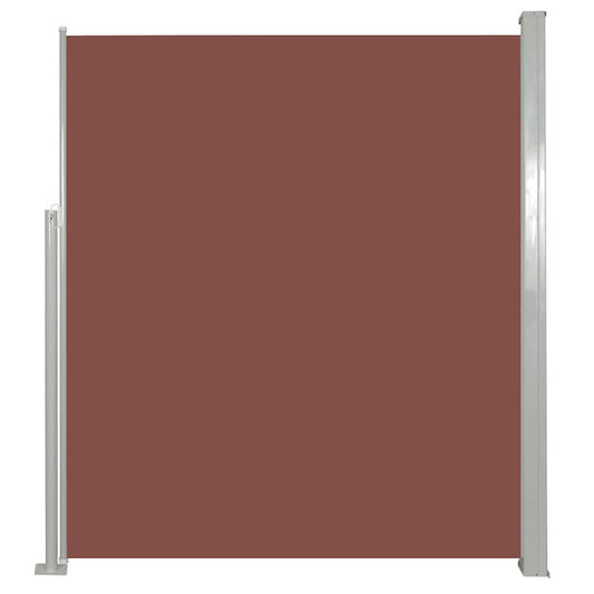 Vidaxl Toldo Lateral Retráctil De Jardín Marrón 100x500 Cm_0