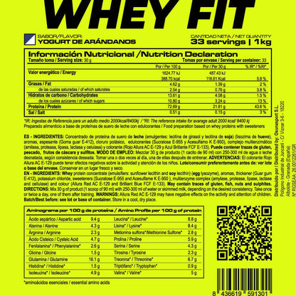 Whey Fit - 1kg - Yogurt De Arándano - Aumenta La Masa Muscular - Masmusculo_5