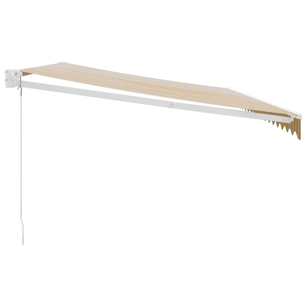 Toldo Retráctil Aluminio Y Tela Amarillo Y Blanco 5x3 M_3