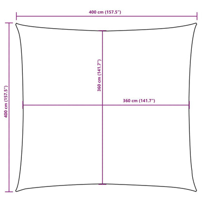 Vidaxl Toldo De Vela Cuadrado Tela Oxford Color Crema 4x4 M_2