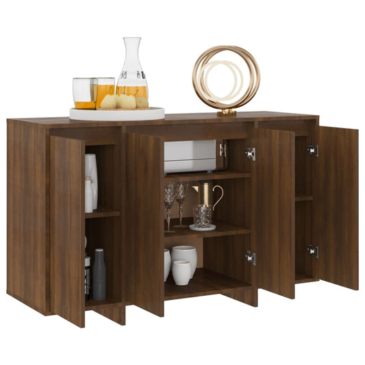 Aparador De Madera De Ingeniería Marrón Roble 120x41x75 Cm / Vetonek_0