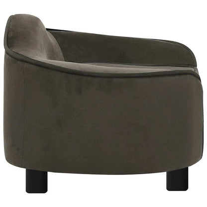 Vidaxl Sofá Para Perros Felpa Gris Oscuro 67x47x36 Cm_3
