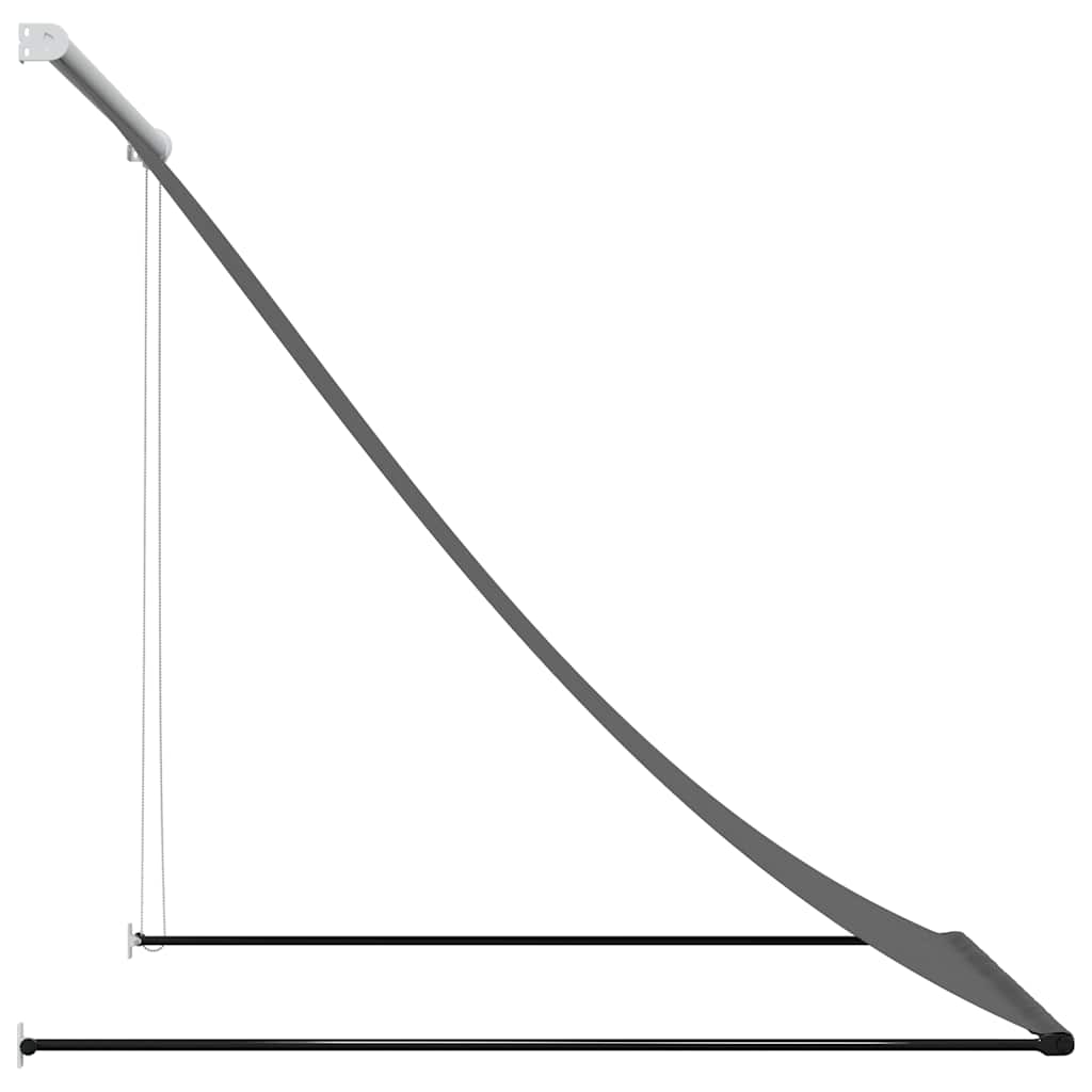 Toldo Retráctil De Tela Y Acero Gris Antracita 100x150 Cm_3