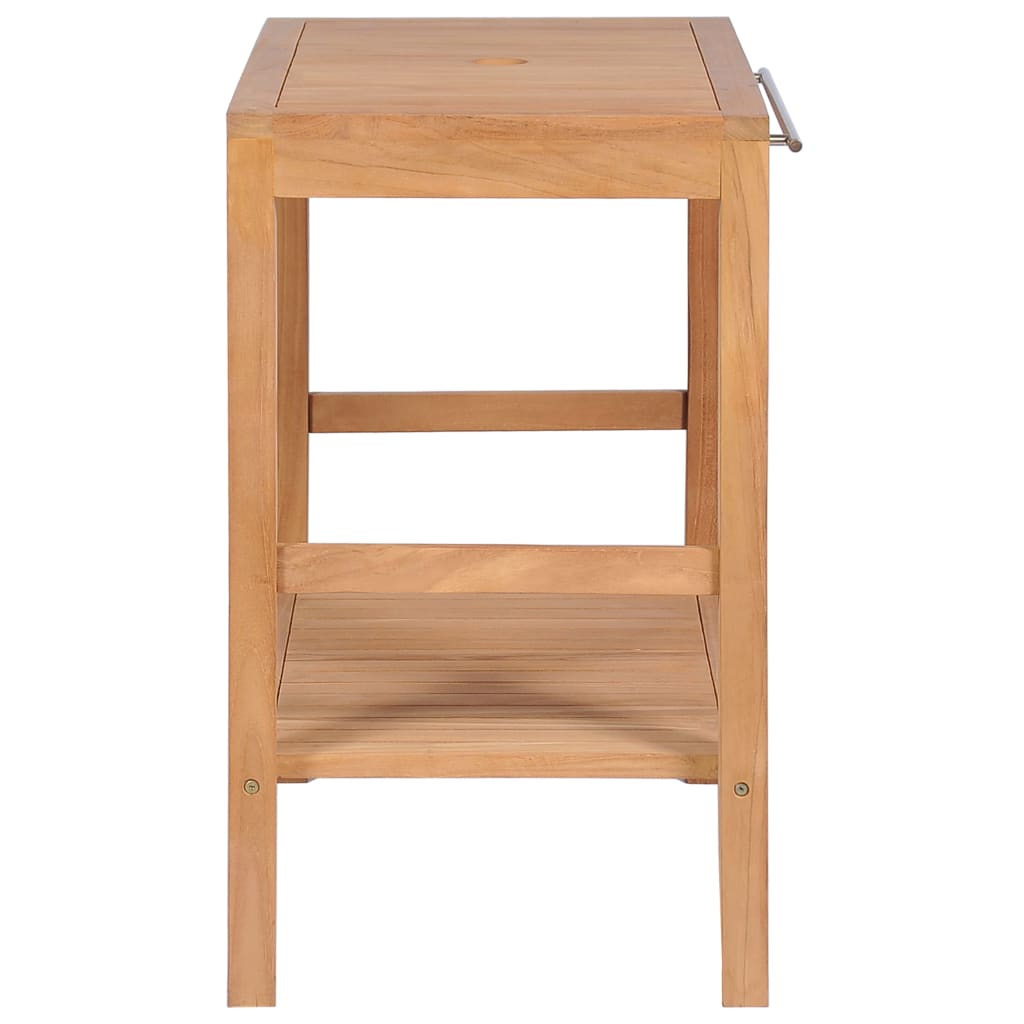 Mueble De Lavabo Tocador Madera Teca Maciza 74x45x75 Cm_3