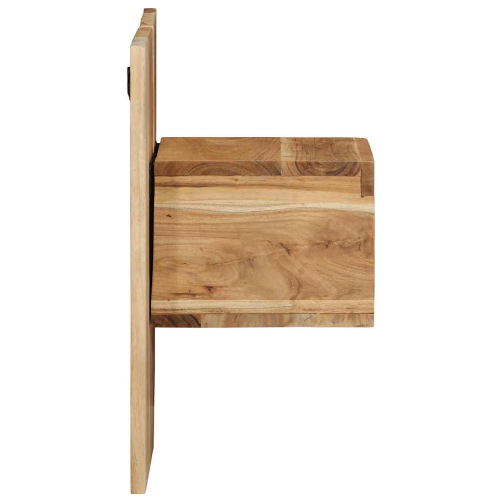 Mesita De Noche Madera Maciza De Acacia 50x27x50 Cm_1