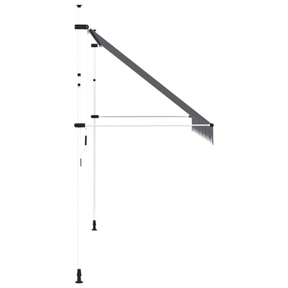 Toldo Manual Retráctil 350 Cm Azul Y Blanco A Rayas_3