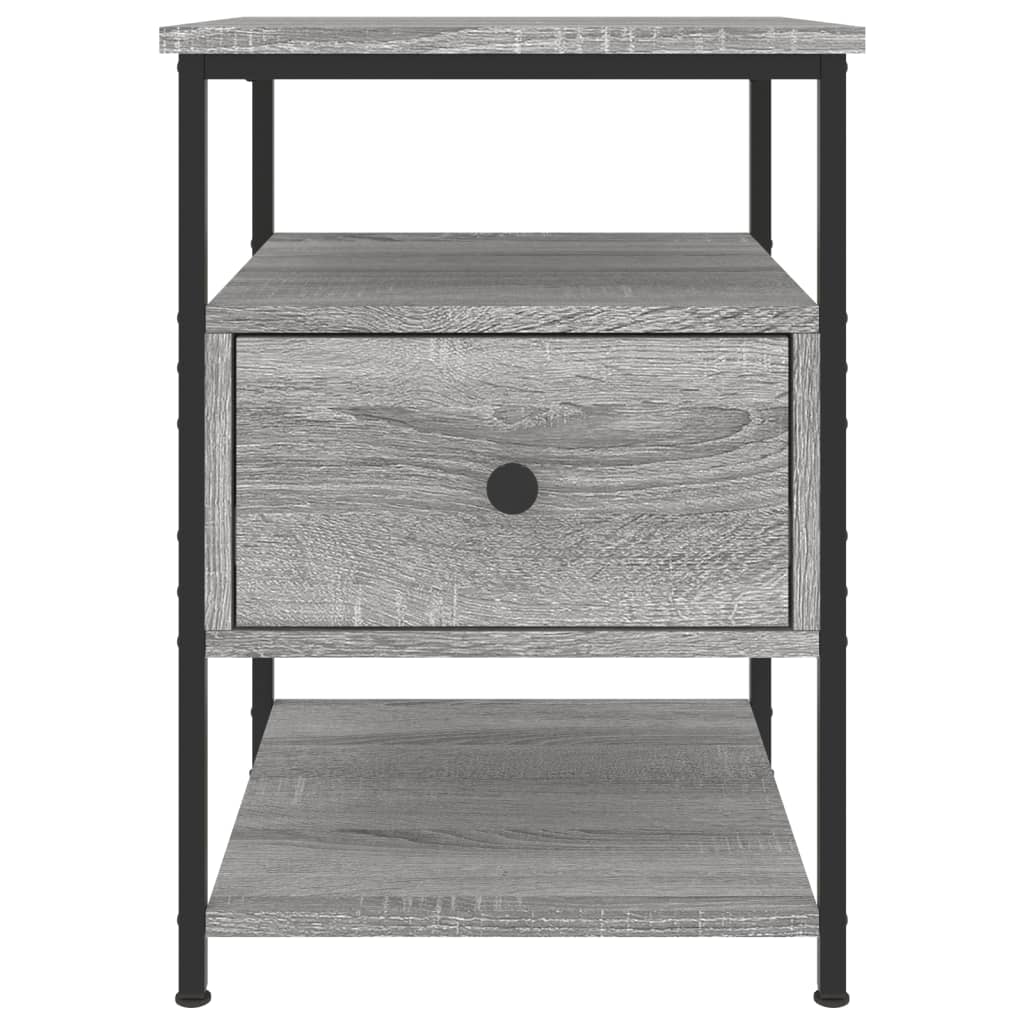 Mesita De Noche Madera De Ingeniería Gris Sonoma 40x42x56 Cm_4
