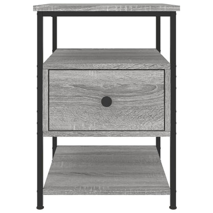 Mesita De Noche Madera De Ingeniería Gris Sonoma 40x42x56 Cm_4