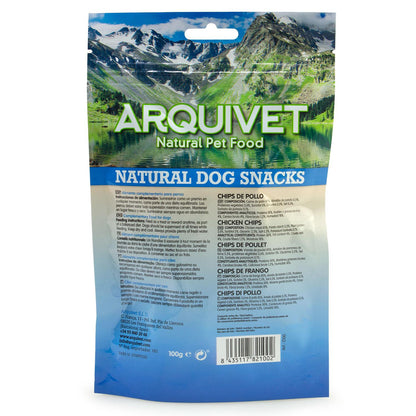 Snack natural para perros Chips de pollo  Arquivet  100 g