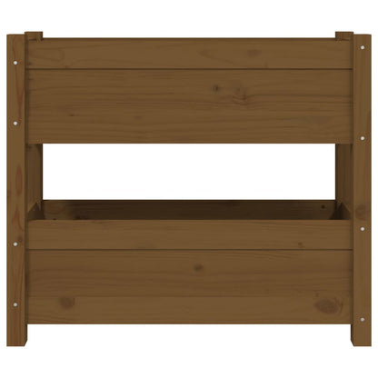 Jardinera De Madera Maciza De Pino Marrón Miel 77x25x66 Cm_4