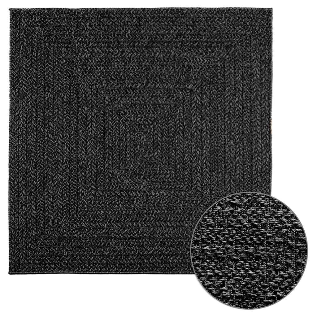 Vidaxl Alfombra Zizur Apariencia Yute Interior Exterior Antracita_0