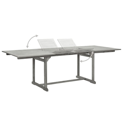 Juego De Comedor Para Jardín 7 Piezas Madera Maciza Acacia / Vetonek_1