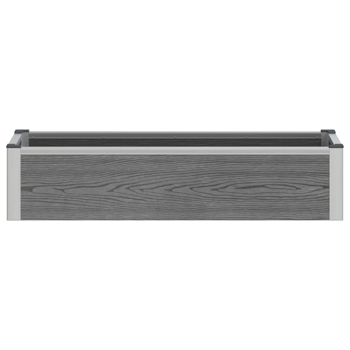 Arriate Elevado Gris 100 X 30 X 22 Cm Wpc Y Aluminio_3