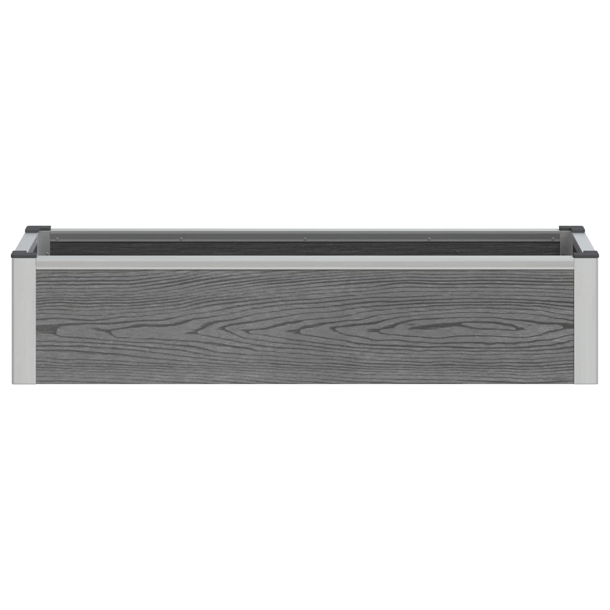 Arriate Elevado Gris 100 X 30 X 22 Cm Wpc Y Aluminio_3