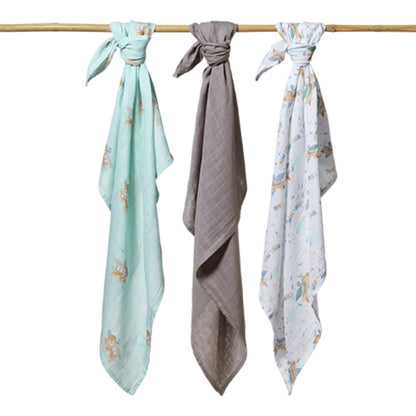 Pack 3 Muselinas Bambú Organico 70x70 Cm Plane