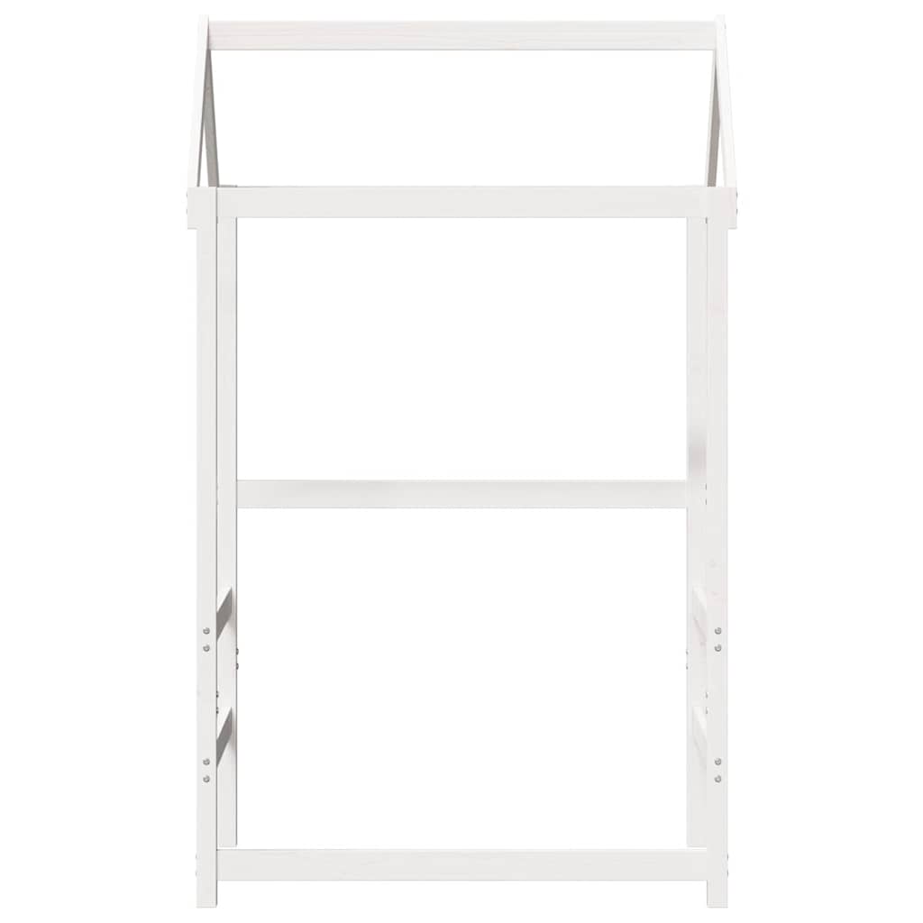 Techo De Cama Infantil Madera Maciza Pino Blanco 98x70x176,5 Cm_3