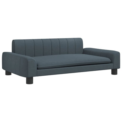 Cama Para Perros De Tela Gris Oscuro 90x53x30 Cm / Vetonek_5