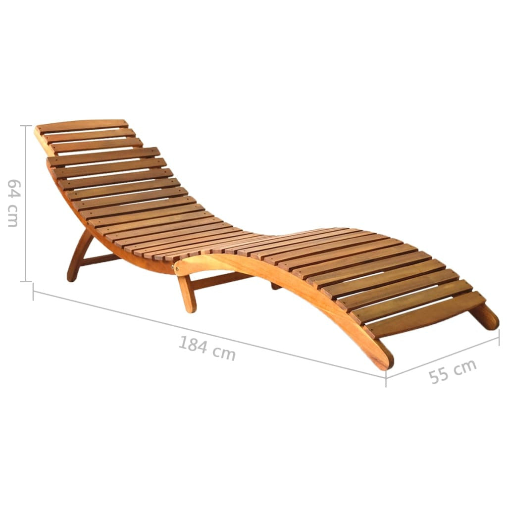 Vidaxl Tumbonas 2 Unidades Con Mesa Y Cojines Madera Maciza De Acacia_2