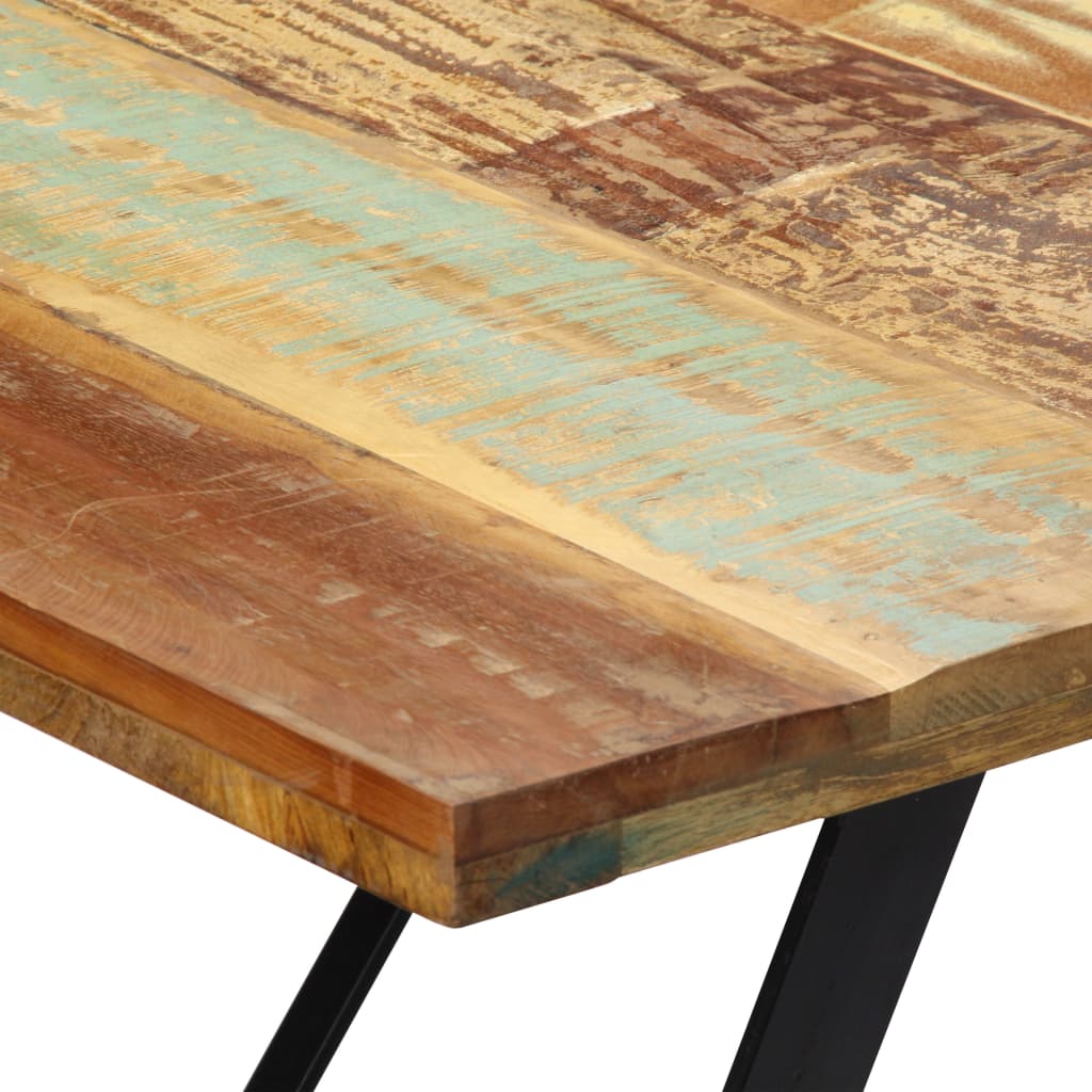 Mesa De Comedor De Madera Maciza Reciclada 180x90x76 Cm_2