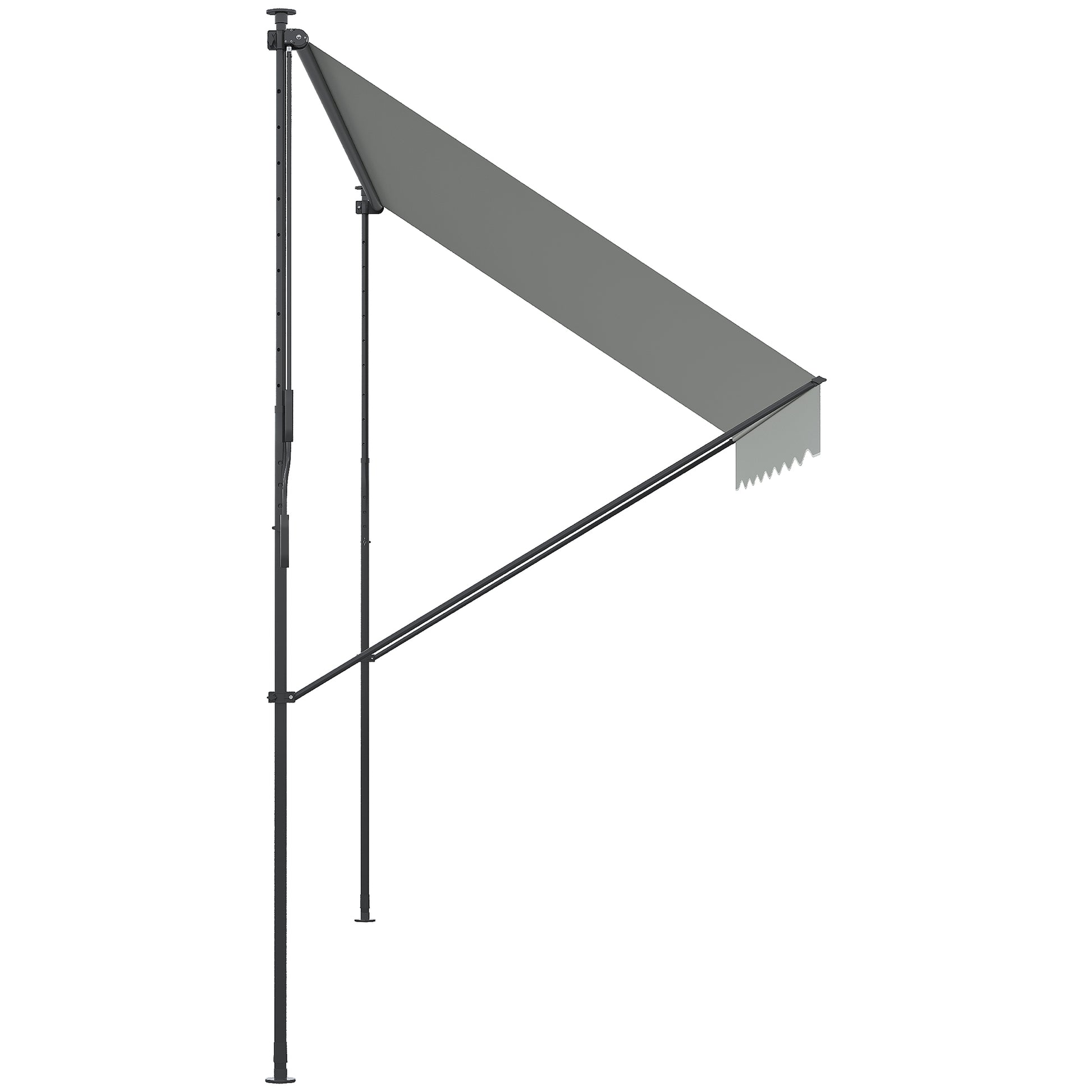 Outsunny Toldo Manual Retráctil 300x175x210-310cm Manivela Protección Uv40 Crema_3