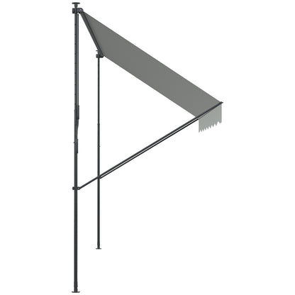 Outsunny Toldo Manual Retráctil 300x175x210-310cm Manivela Protección Uv40 Crema_3