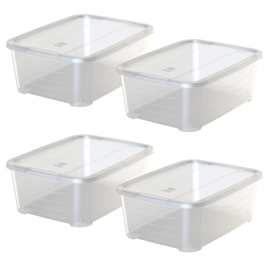 4x Caja De Plástico Con Tapa Life Story 6l_0