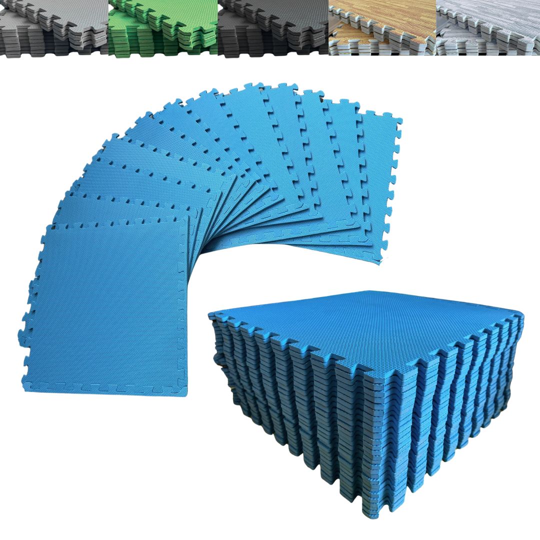 Tatami Puzzle 1cm 60x60cm – Pack 4 Uds (t60-4) Azul Jowy_0