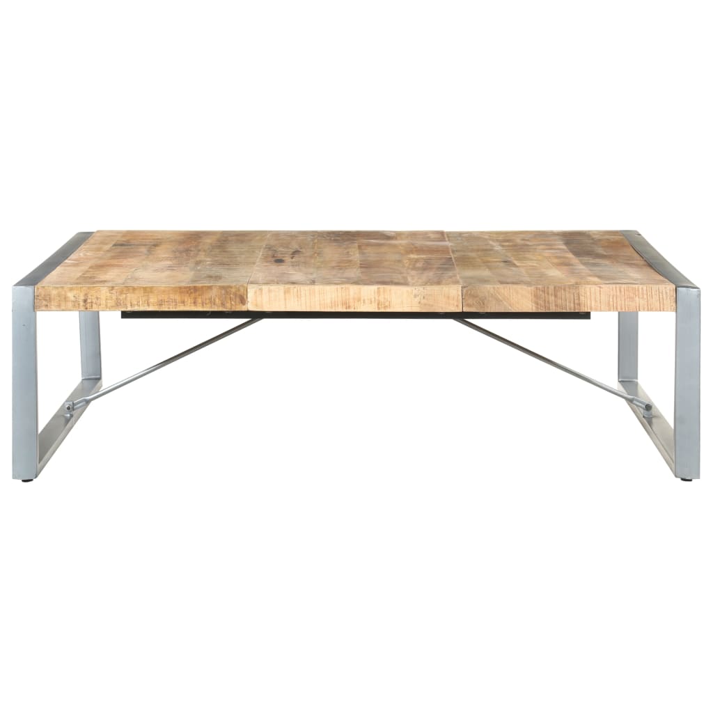 Mesa De Centro Madera De Mango Rugosa 140x140x40 Cm_0
