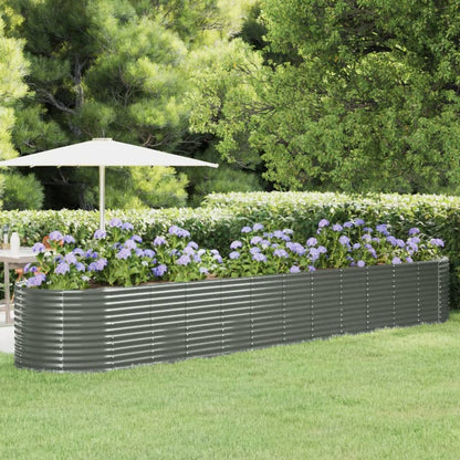 Jardinera Arriate Acero Recubrimiento Polvo Gris 507x100x68 Cm_1