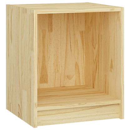 Mesita De Noche Madera Maciza De Mango 35,5x33,5x41,5 Cm_0