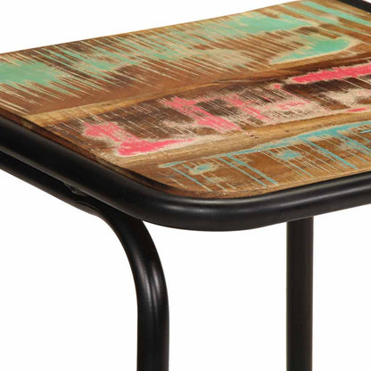 Taburetes De Barra 4 Uds 46x35,5x70 Madera Maciza Reciclada_3