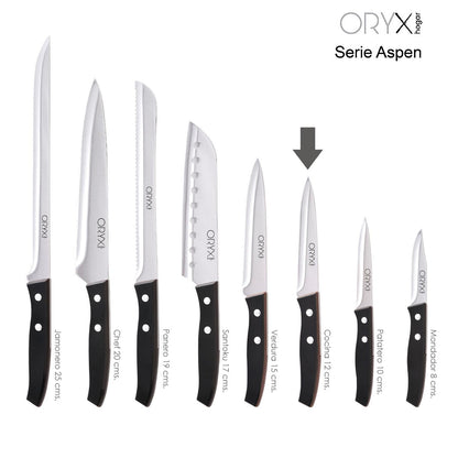 Cuchillo Aspen Cocina Hoja Acero Inoxidable 12 Cm. Negro_3