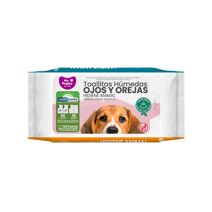 Toallitas Húmedas Ojos y Orejas Higiene Animal My Puppy, Salustar, 30/60 uds