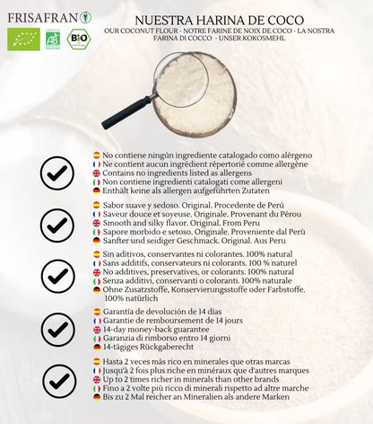 Harina De Coco En Polvo Ecológica | Calidad | Frisafran 1 Kg_4