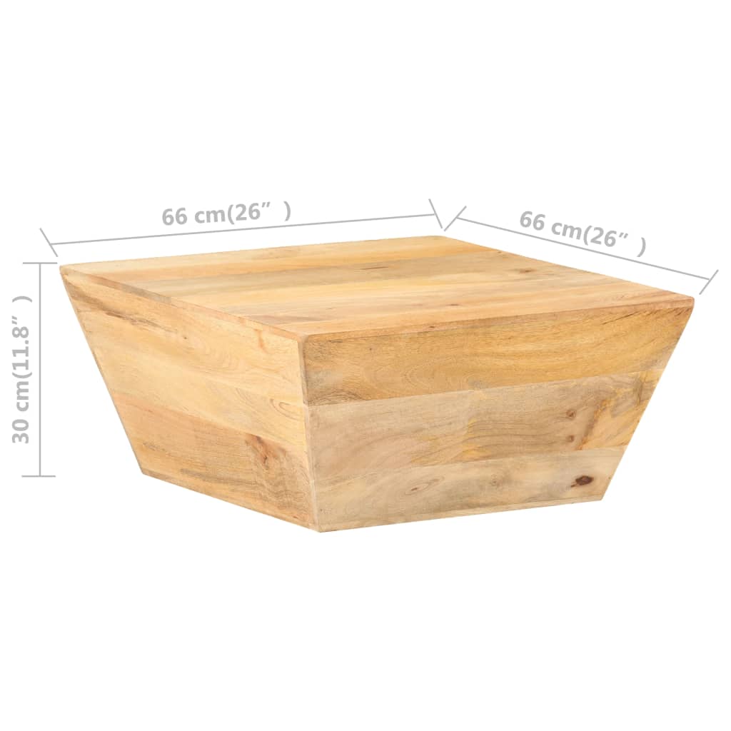 Mesa De Centro Forma De V Madera Maciza De Mango 66x66x30 Cm_4